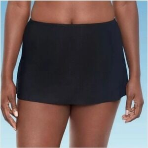 Dreamsuit by Miracle Brands Womens Black Swim Skirt with Built-in Brief Size 16